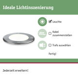 Runde LED-Einbauleuchte aus Edelstahl mit weißem Licht für moderne Innenbeleuchtung
