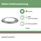 Runde LED-Einbauleuchte aus Edelstahl mit weißem Licht für moderne Innenbeleuchtung