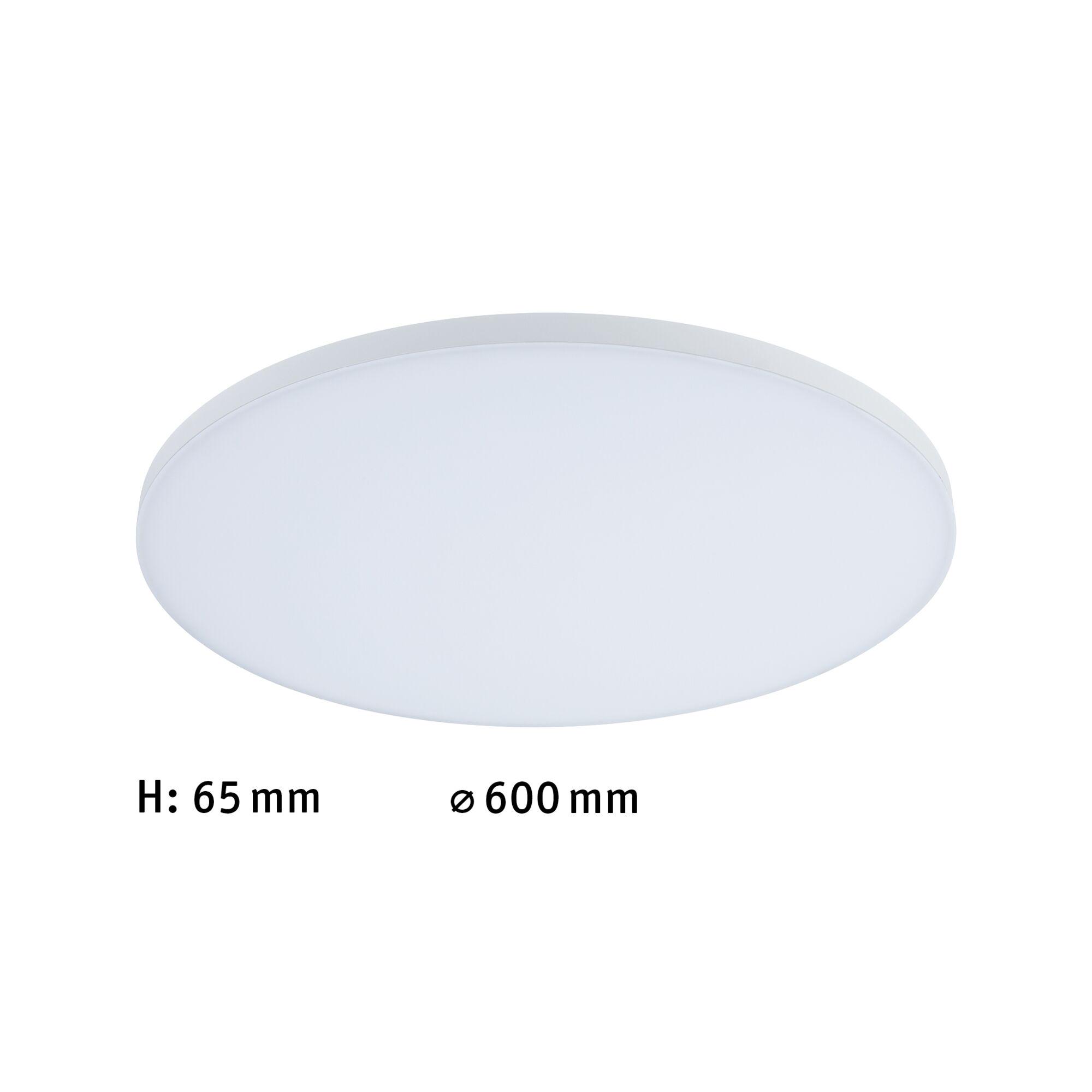 Plafonnier LED rond blanc au design plat de 600 mm de diamètre pour un éclairage moderne