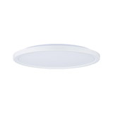 Round white LED ceiling light made of plastic for energy-efficient room lighting