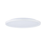 Round white LED ceiling light made of plastic for energy-efficient room lighting