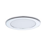 Panneau LED encastré rond blanc avec bordure chromée, luminaire de plafond économique pour intérieur