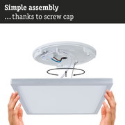 White LED ceiling light with simple screw cap for easy installation and energy-efficient lighting
