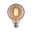 1879 230 V Filament 3-Step-Dim LED Globe G95 E27 470lm 6W 1800K dimmable Gold Round LED bulb with warm light and brown glass, energy-saving vintage lamp