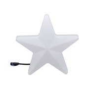 Étoile blanche en plastique avec câble, lampe LED décorative pour intérieur et extérieur
