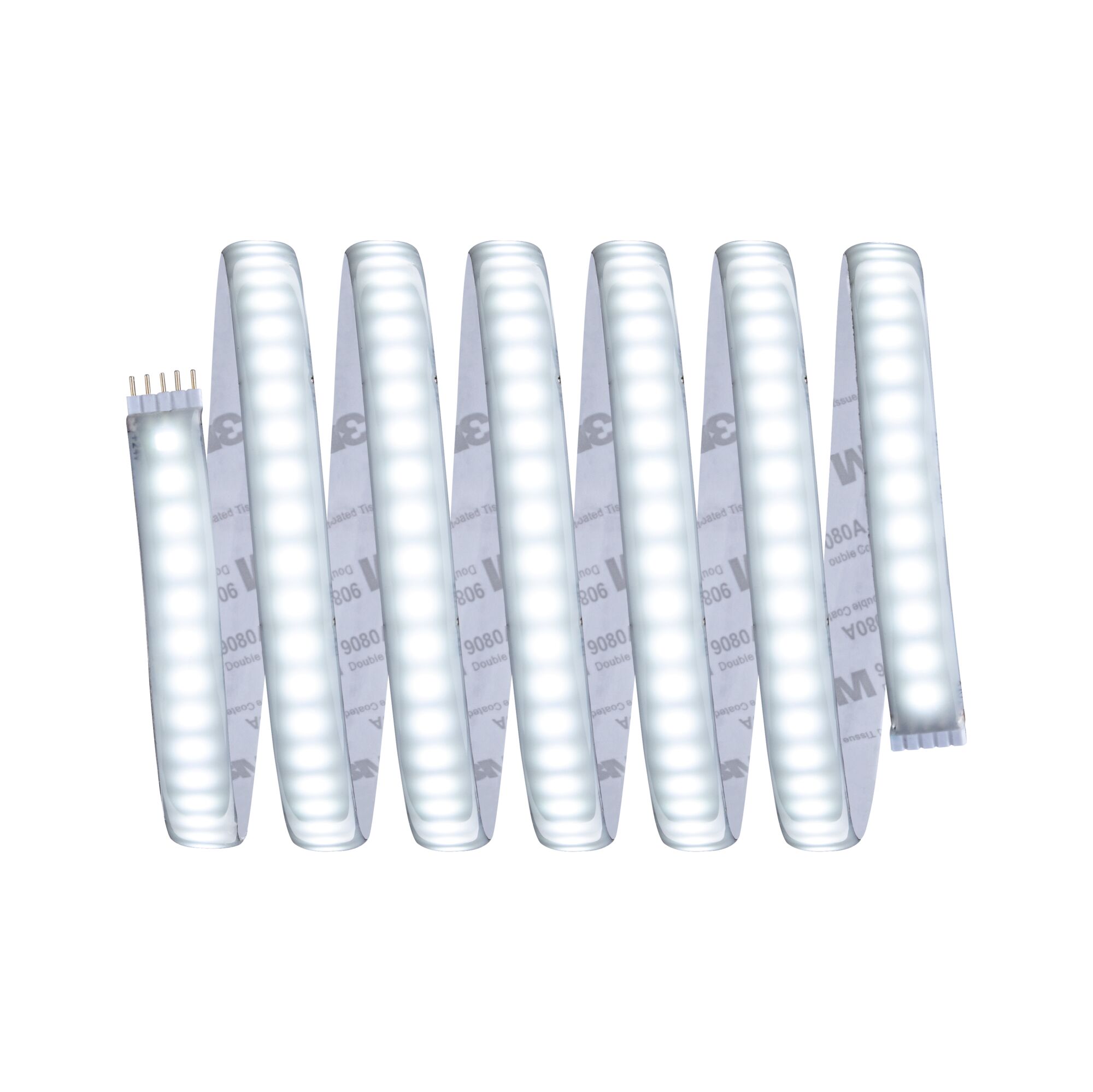 MaxLED 1000 LED-lysbånd udvidelse 2,5m Dagslyshvid belagt 29W 1100lm/m 6500K Fleksibel hvid LED-strimmel med 5-polet stik til alsidig belysning og dekoration