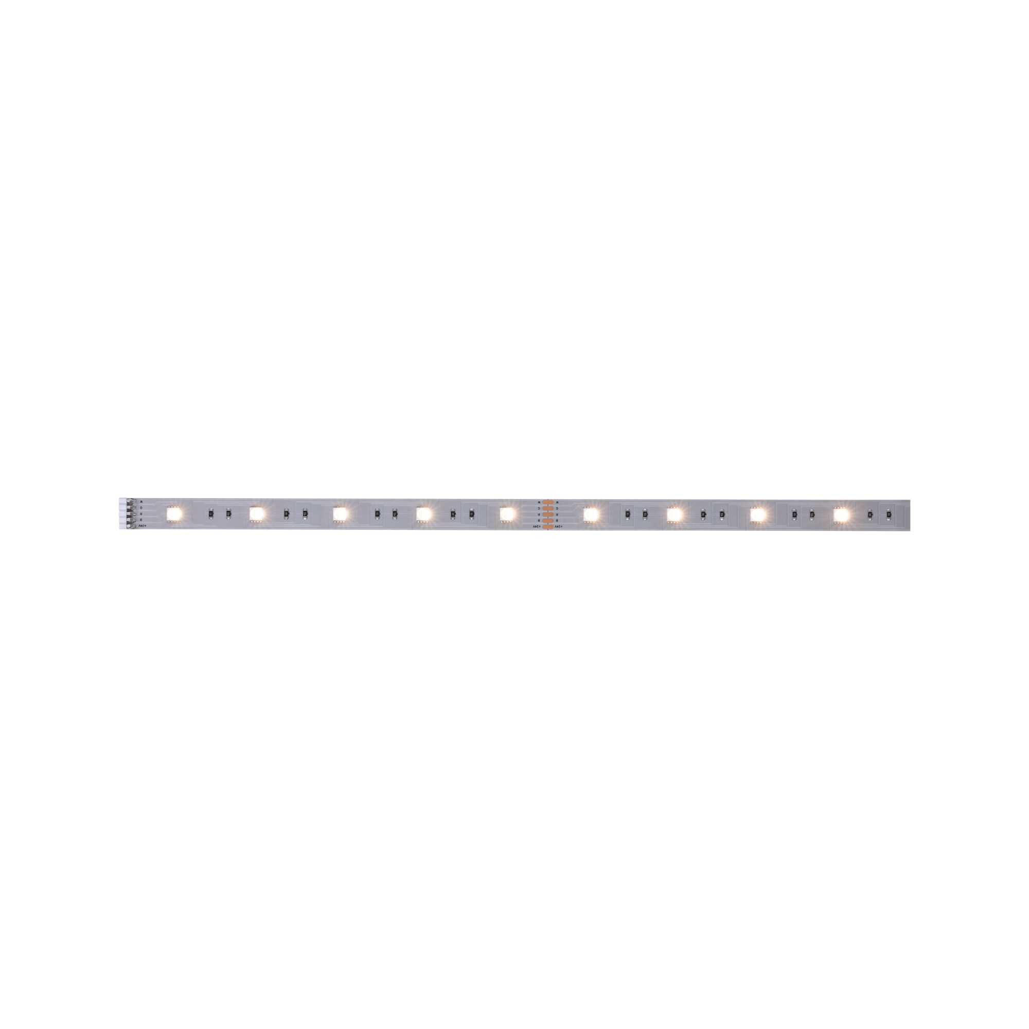 Long white LED strip light with multiple warm white LEDs for versatile lighting applications