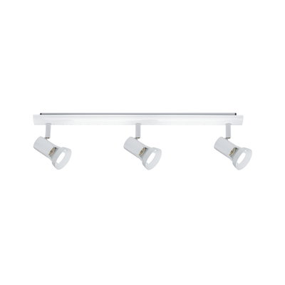 Spot de plafond blanc à trois lampes en métal pour éclairage intérieur moderne et accentué