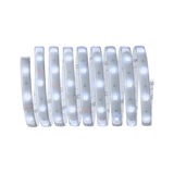 Flexible LED strip light with white illumination and adhesive backing for versatile lighting accents
