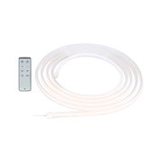Flexible white LED light strip with remote control for adjustable ambient lighting