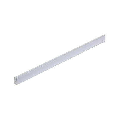 Slim white LED light bar made of plastic for modern indoor lighting and room accents