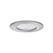 Rundes Einbau-LED-Leuchtmittel aus gebürstetem Edelstahl in Silber für moderne Beleuchtung