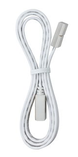 Witte verlengkabel met kunststof connectors, flexibele stroomkabel voor verlichting en elektronica