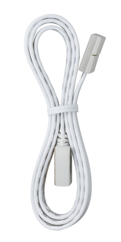 Witte verlengkabel met kunststof connectors, flexibele stroomkabel voor verlichting en elektronica