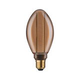 Brown LED bulb with E27 base made of glass for decorative lighting and energy-saving lamps