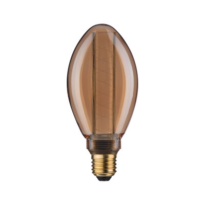Brown LED bulb with E27 base made of glass for decorative lighting and energy-saving lamps