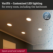 VariFit recessed LED lights with IP44 rating, splash-proof and rustproof for bathroom lighting solutions