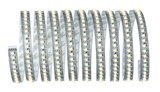 Flexible LED strip light with warm white LEDs on silver board for decorative lighting use