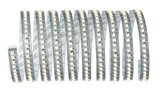 Flexible LED strip light with warm white LEDs on silver board for decorative lighting use