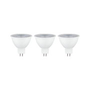 Drie witte LED-reflectorlampen met GU5.3-fitting voor energiezuinige verlichting