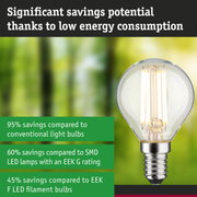 Energy-saving clear glass LED light bulb with silver base for eco-friendly lighting solutions