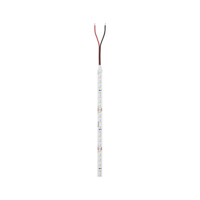 LED strip light with red and black wires, white circuit board for flexible lighting solutions