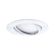 Weißer Einbaustrahler aus Metall mit schwenkbarem Einsatz für flexible LED-Beleuchtung