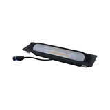 Schwarze LED-Einbauleuchte mit rechteckigem Design und Kabelanschluss für moderne Innenbeleuchtung