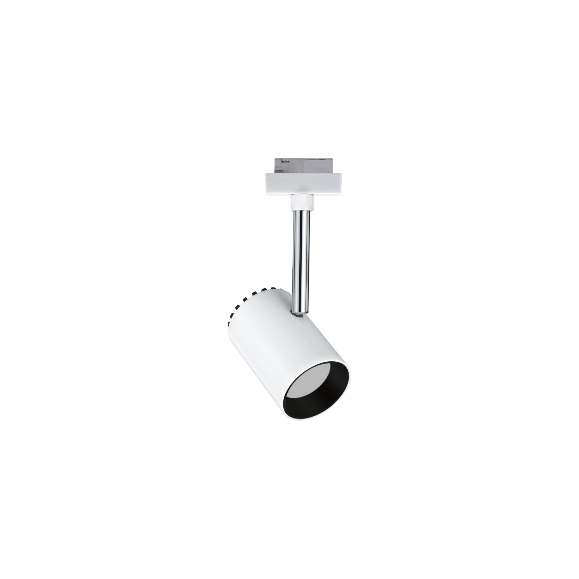 Modern white metal LED spotlight with adjustable head for flexible room lighting