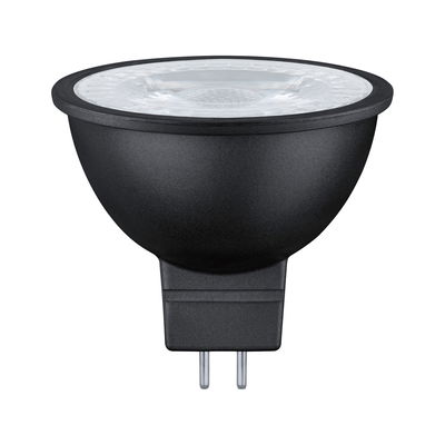 Schwarze LED-Reflektorlampe mit klarem Glas und GU5.3 Sockel für energiesparende Beleuchtung