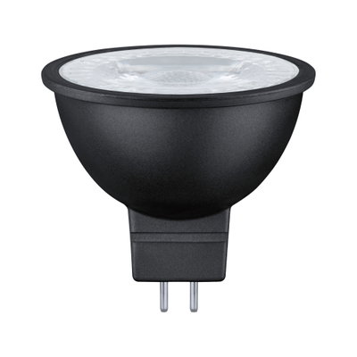 Schwarze LED-Reflektorlampe mit klarem Glas und GU5.3 Sockel für energiesparende Beleuchtung