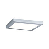 Rechteckige LED-Deckenleuchte aus silbernem Aluminium mit weißem Diffusor für moderne Raumbeleuchtung