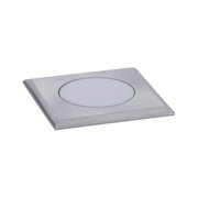 Quadratischer LED-Einbaustrahler aus gebürstetem Aluminium in Silber für moderne Beleuchtung