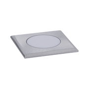 Quadratischer LED-Einbaustrahler aus gebürstetem Aluminium in Silber für moderne Beleuchtung