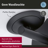 Gove Wandleuchte mit mattem Opalglas und hochwertigem schwarzem Material, IP44 Schutz für Außenbeleuchtung