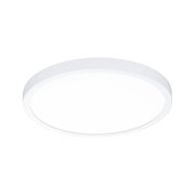Runde weiße LED-Deckenleuchte mit schlichtem Design aus Kunststoff für moderne Innenräume