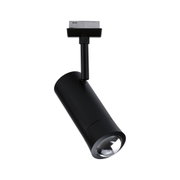 Black metal LED spotlight with clear glass for modern interior lighting and accent illumination