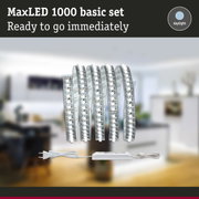 MaxLED 1000 basic set with flexible daylight LED strips and power supply ready for immediate use