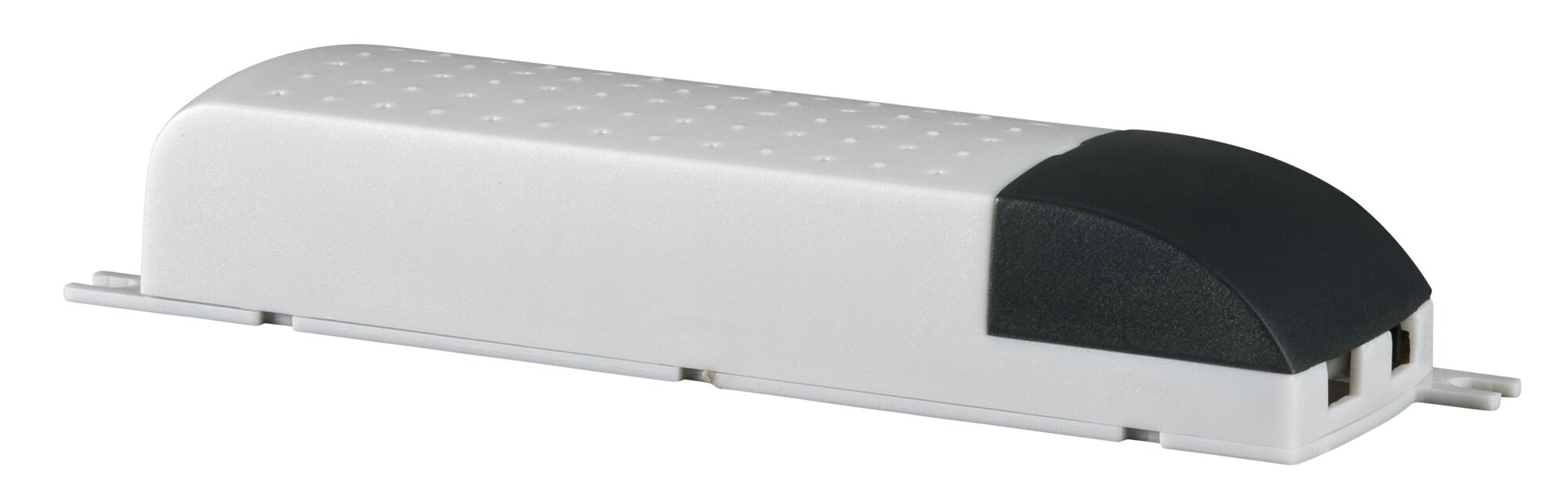 White plastic LED driver with black cover for energy-efficient lighting solutions