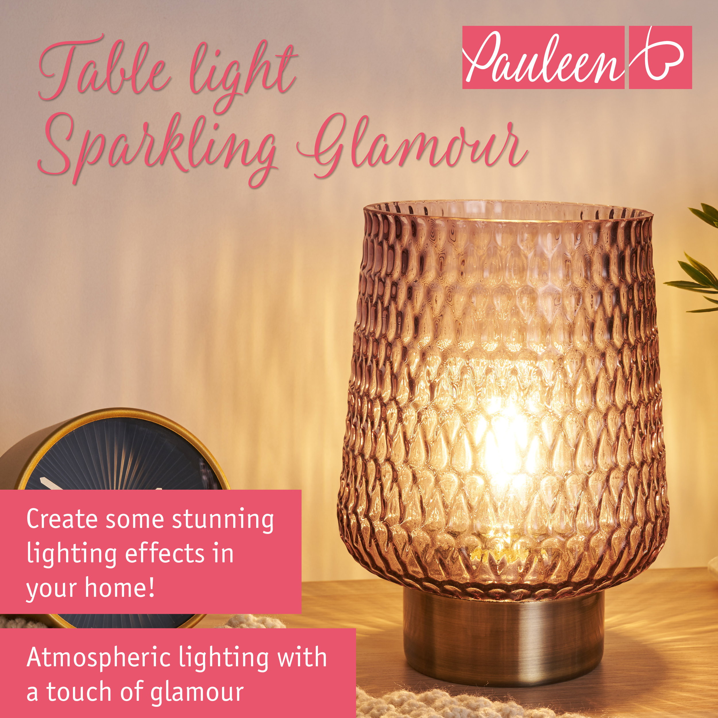 Paulmann Pauleen Table lamp Sparkling Glamour E27 2700K 30lm 0,8W Brown/Brass