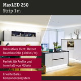 MaxLED 250 LED-Lichtleiste 1 m in Weiß für Möbel und Profile mit 300 Lumen pro Meter