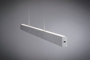 Moderner LED-Hängeleuchte aus gebürstetem Aluminium in Silber für stilvolle Raumbeleuchtung