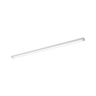 Schlanke weiße LED-Deckenleuchte aus Aluminium mit warmweißem Licht für moderne Innenräume