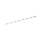 Slim white aluminum LED ceiling light with warm white illumination for modern interiors