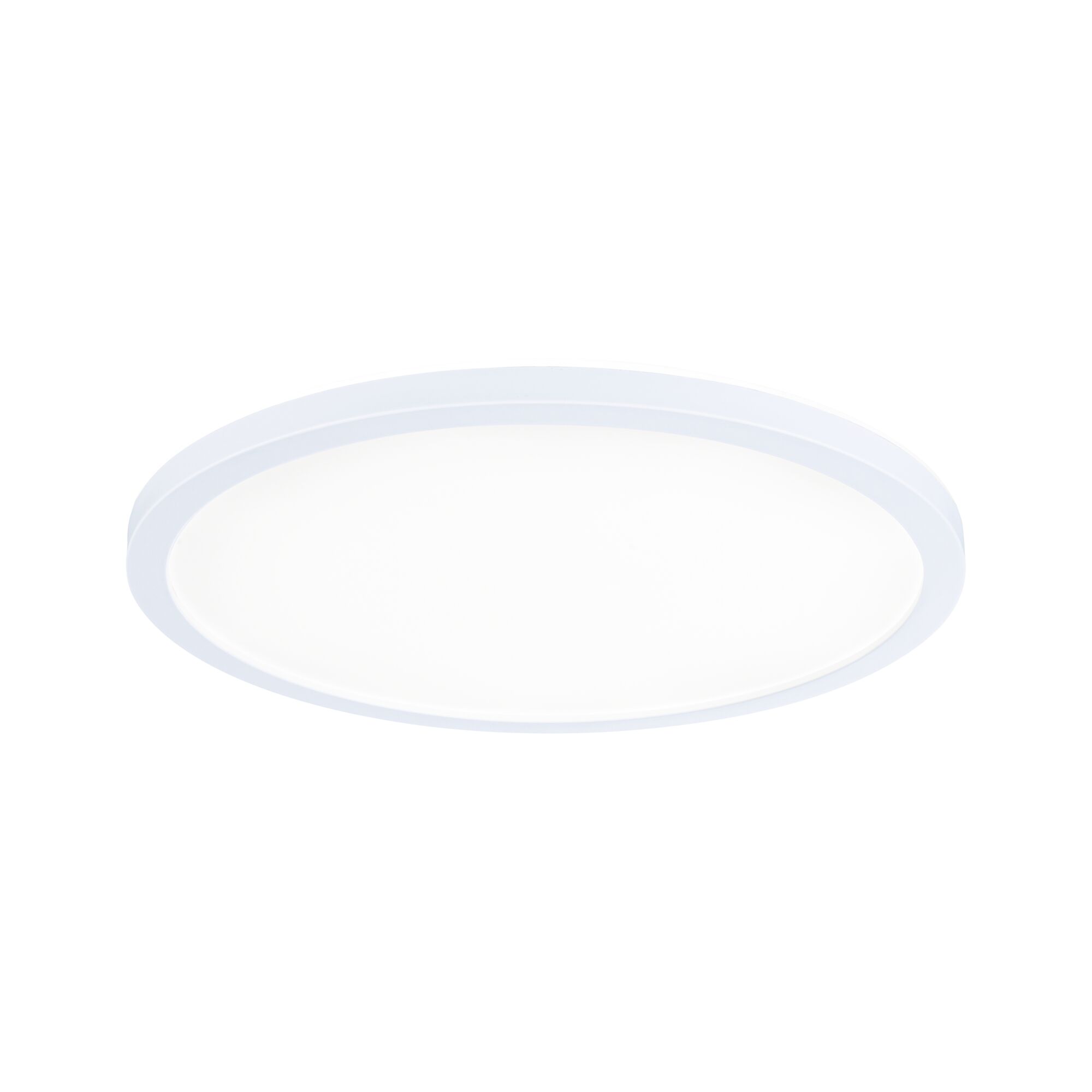 Rund hvid LED-loftslampe med plastikramme til energieeffektiv belysning