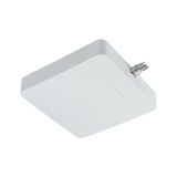 Square white LED ceiling spotlight made of plastic with simple design for modern lighting solutions