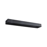 Black aluminum wall light with sleek design for modern indoor lighting solutions.
