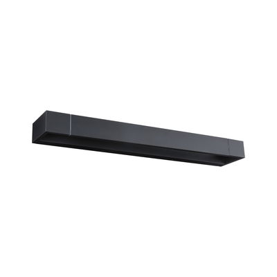 Black aluminum wall light with sleek design for modern indoor lighting solutions.