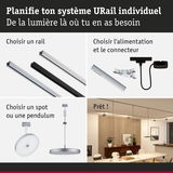 Guide étape par étape pour système URail avec rails en aluminium et spots LED dans une salle à manger moderne