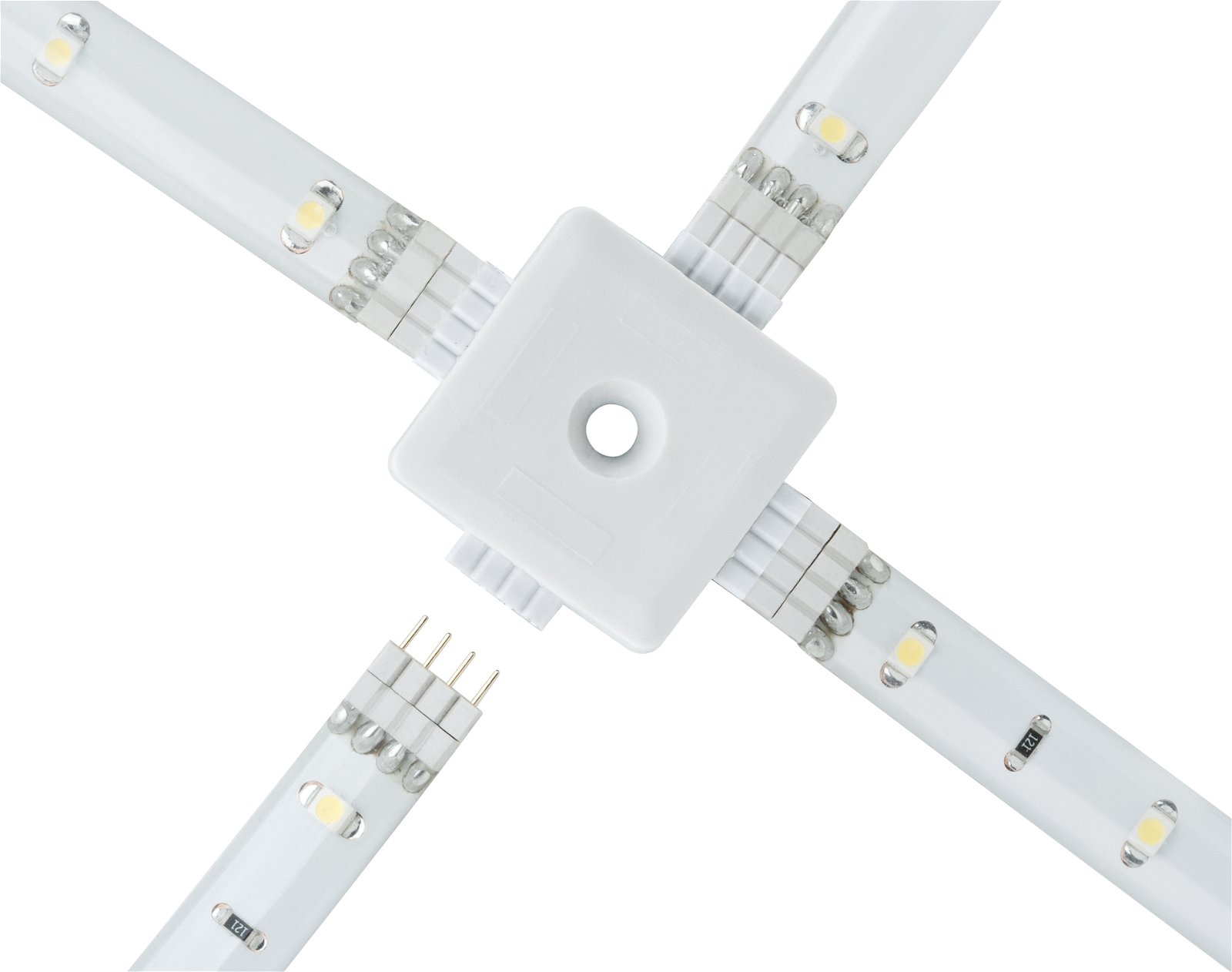 YourLED Connecteur X-Stück X-Connector 33x33mm max. 60W Blanc